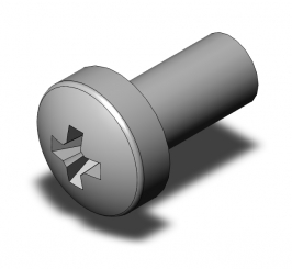 Oval head screw M6x16 