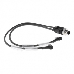 Cable plug Y-distributor M12 4 pol 2xM8 