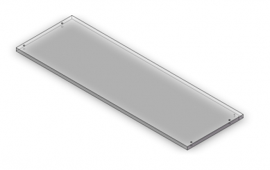 15x285x874 acrylic front plate 